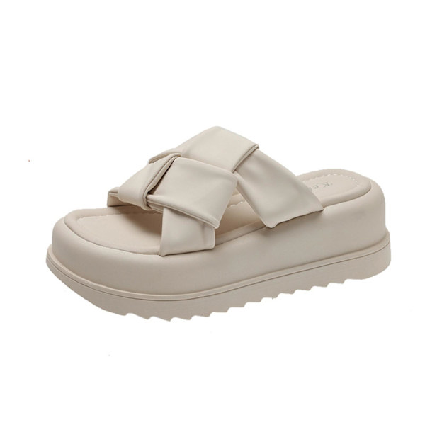 Naisten plus-kokoiset rantasandaalit, jotka eivät hankaa jalkoja, sopivat rannalle Creamy-white 40