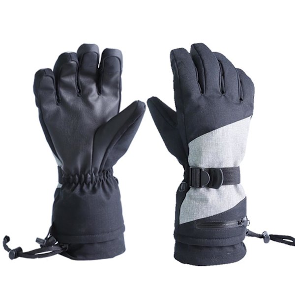 Unisex Cykelhandskar Touch Screen Fleece Termiska Skidhandskar Vindtäta Utomhus Handskar Black M