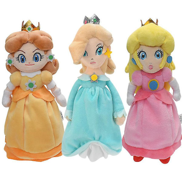 Super Mario Peach Prinsessa Plyschleksak Docka orange