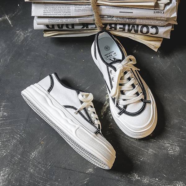 Dame Play Fashion Sneaker Åndbar Forår Flad Rund Tå Sneakers Til Udendørs Camping Sport Black 40