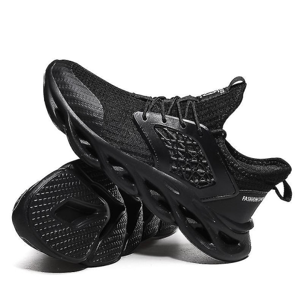 Nya Trend Herr Sneakers Löparskor Tennisskor Lätta Ventilerande Sport Atletiska 3c553 Black 42