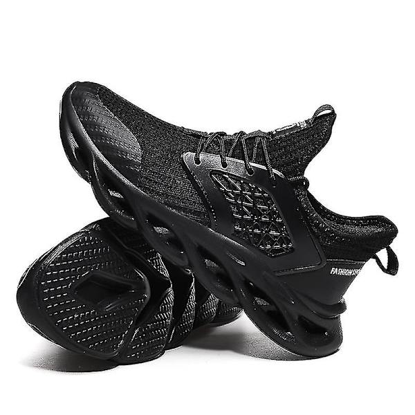 Nya Trend Herr Sneakers Löparskor Tennisskor Lätta Ventilerande Sport Atletiska 3c553 Black 44