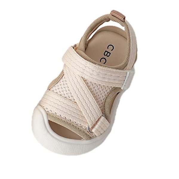 Sommer Baby Sandaler Mode Kryds Webbing Bløde Børnesko Cool Drenge Piger Strandsandaler Hovedindpakket Småbørnssko red 2 18