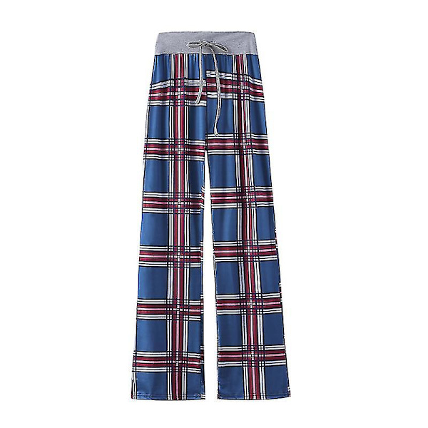 Dame Stretch Bukser med Brede Ben og Tern Dame Højtaljede Bukser Dark blue 4XL