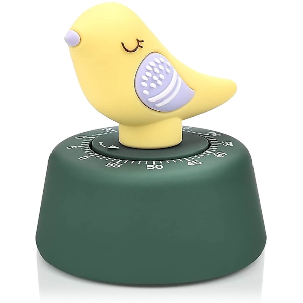 Kökstimer Mekanisk Uppdragning 60 Minuter Timer Söta Djur Matlagningstimer För Barn Hantera Tid, Bakning Yellow Bird