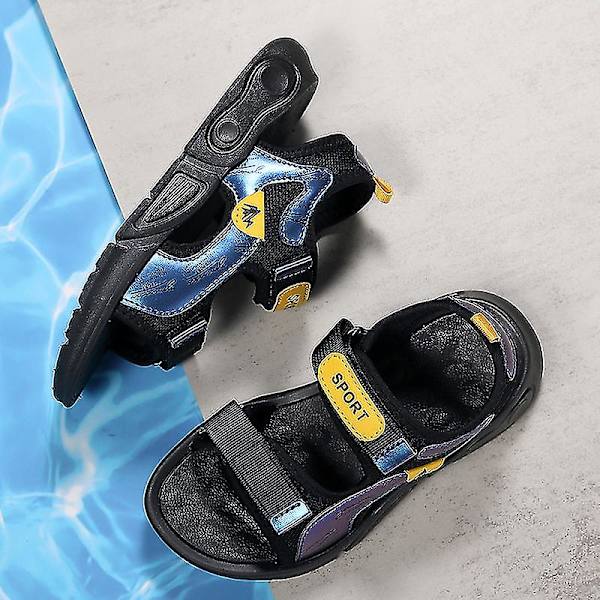 Nya Trendiga Pojkar Sommar Utomhus Sandaler Fiskarsandaler Lätta Sport Sandaler 3c166jk BlackYellow 32