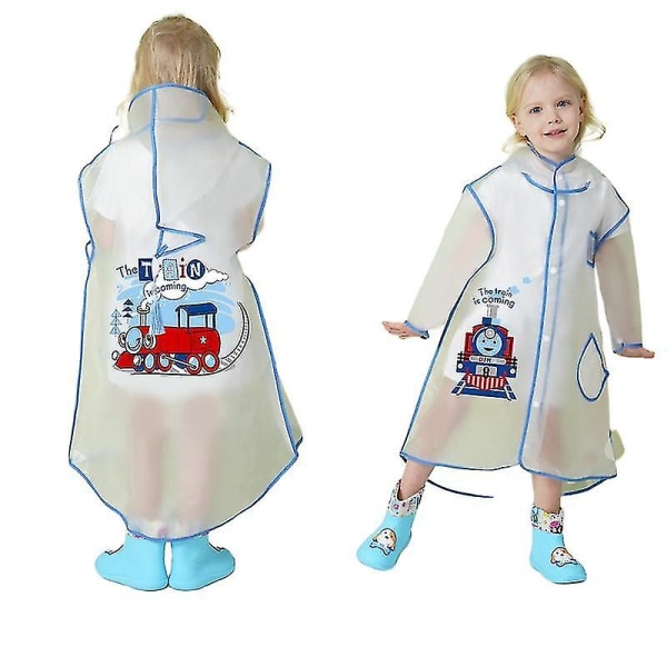 Hel Cartoon Dinosaur Barne Regnponcho Vanntett Train S