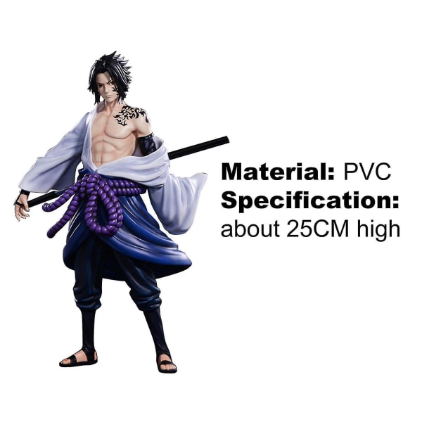 Sasuke Modell Naruto Figur Dekorativ Prydnad Anime Action Display