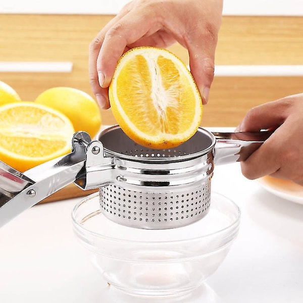 Kartoffelpresser i rustfrit stål Manuel kartoffelmoser Frugt Håndpresse Citron Limepresser