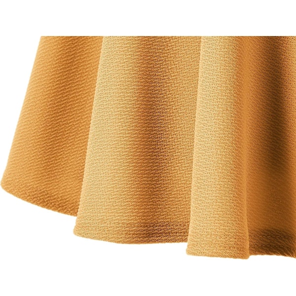 Dam Basic Mångsidig Stretchig Utsvängd Casual Mini Skaterkjol Turmeric L