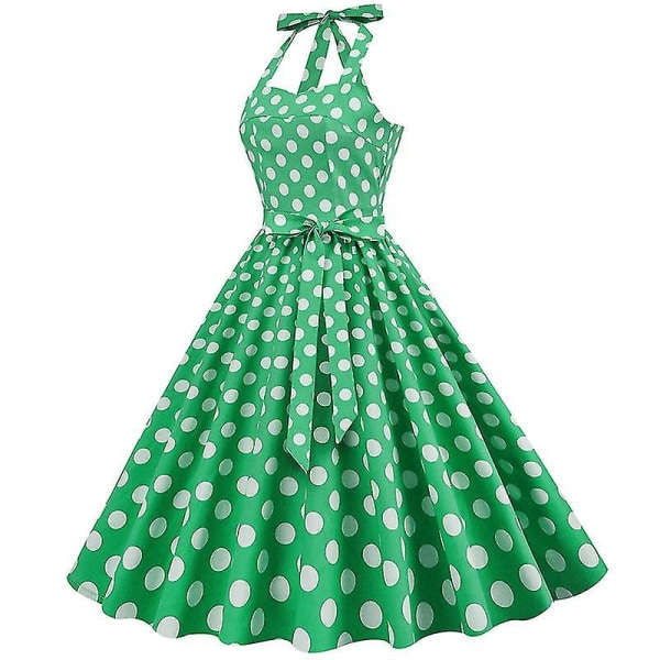 Dame Ærmeløs Halterneck Blomsterprint Maxikjole Green L