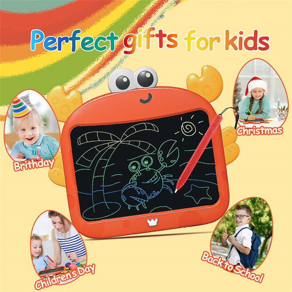 9\" Elektronisk Digital LCD Skrivebrett Søtt Tegnebrett Grafikk Leker Barne Gave Crab