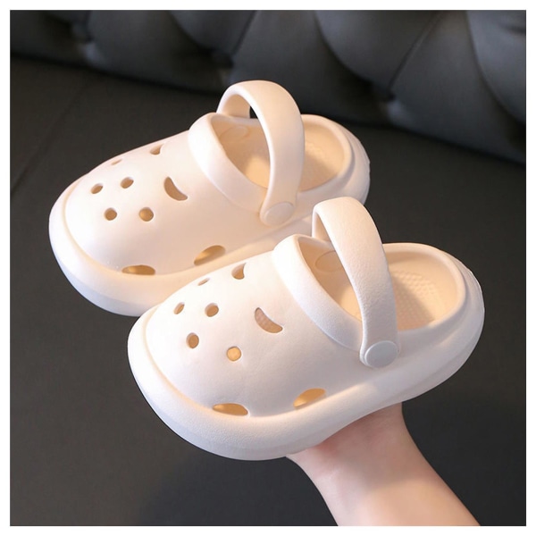 Strandsandaler Sklisikre Dusj Badeslippers Myke Sommersandaler White 24-25