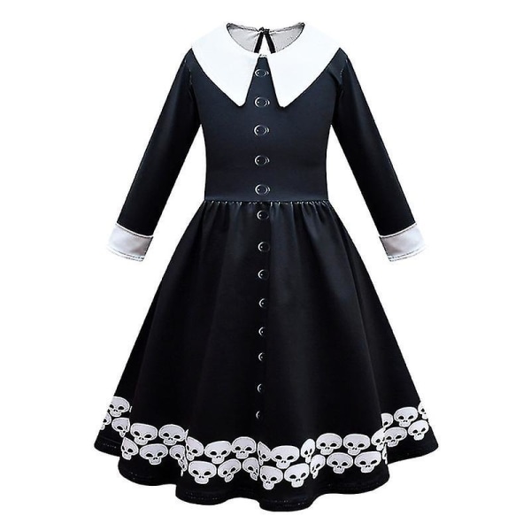 New Adams's Cosplay Dress Wednesdays Black Dress Cosplay Kids Sasha Dress Ab06 110 cm