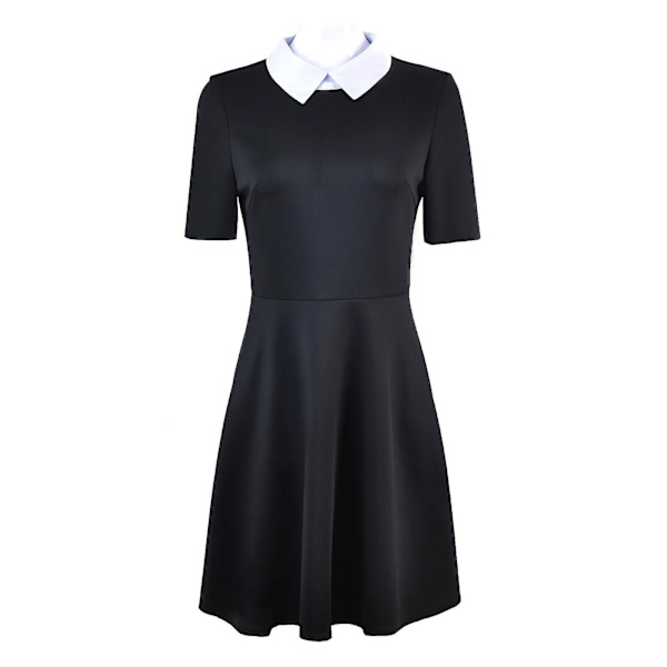 Addams Family Flickans Wednesday Addams Cosplay-dräkt.t M