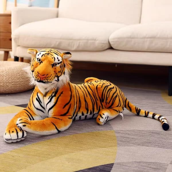 Livliknande tiger-gosedjur white 50cm