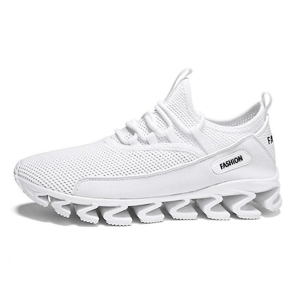 Blade Mesh Sneakers Sommar Cross-border Herrlöparskor Andas Lätta Herrskor Grossist white 42