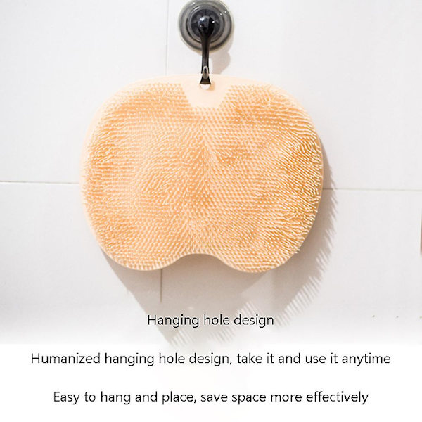 Silikon Bad Massage Kudde Borste Halkfri För Lat Tvätt Fötter Rengör Död Hud Orange