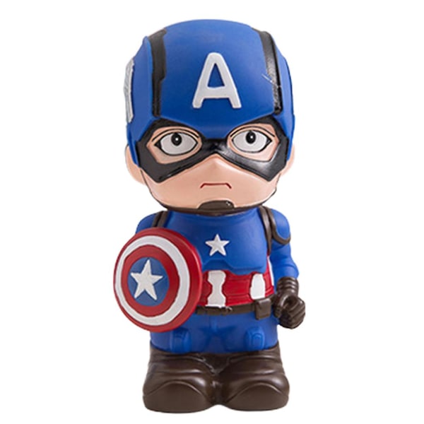 Superhjälte Piggy Banks Tecknad Spider-man/ Captain America/ Batman/ Iron Man Pengaburkar Sparkruka Barnleksakspresenter Captain America