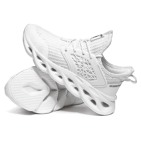 New Trend Herr Sneakers Löpning Tennis Skor Lätta Andas Sport Athletic 3c553 White 39