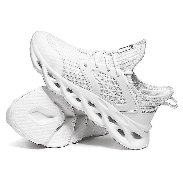 New Trend Herr Sneakers Löpning Tennis Skor Lätta Andas Sport Athletic 3c553 White 43