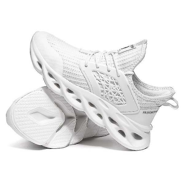 Nya Trend Herr Sneakers Löparskor Tennisskor Lätta Ventilerande Sport Atletiska 3c553 White 40