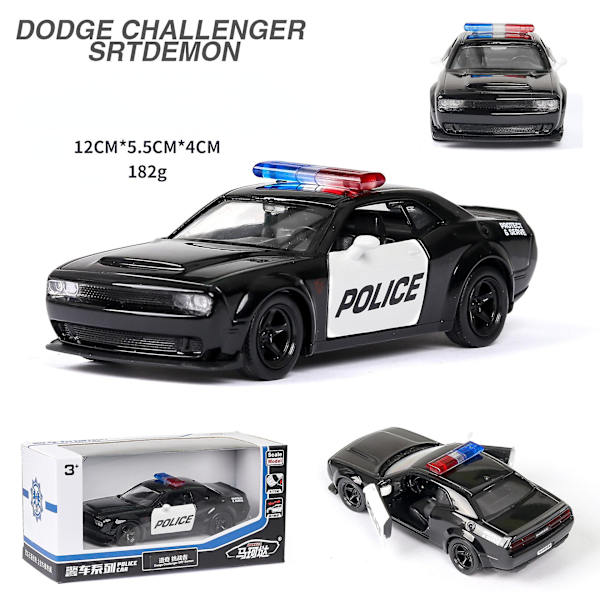 1: 36 Amerikansk polisbil modellbil legering bilmodell barns leksaker dodge