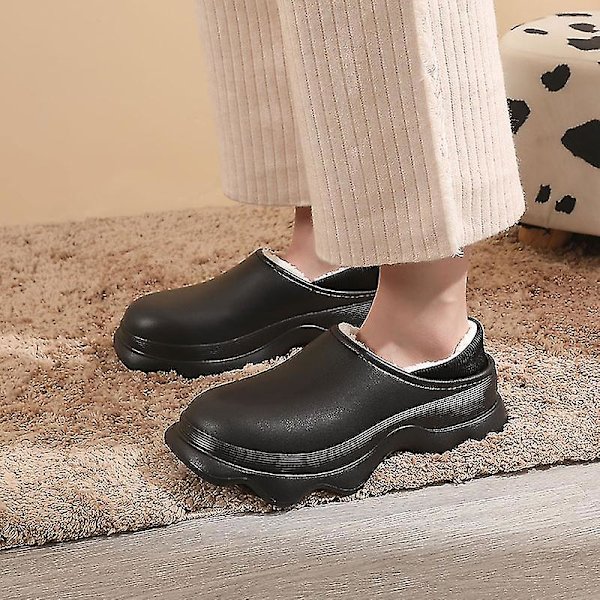 Dam bomullstofflor Mode Sandaler Utomhus Inomhus halkfria skor  Yj2024 Black 40-41