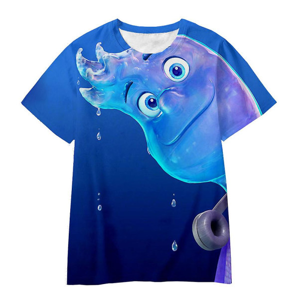 Elemental Movie Print T-shirt barn sommar kortärmad tecknad Casual t-shirt för pojkar, flickor A 5-6Years