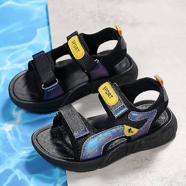 Nya Trendiga Pojkar Sommar Utomhus Sandaler Fiskarsandaler Lätta Sport Sandaler 3c166jk BlackYellow 30