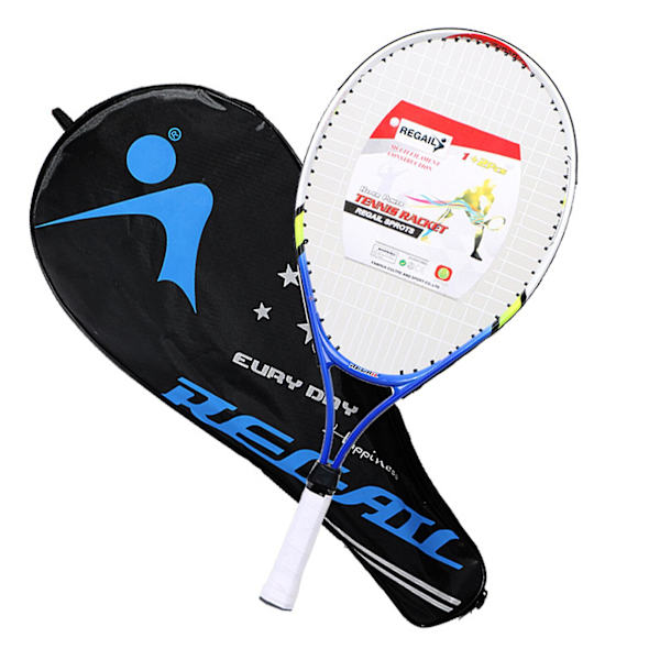 Lasten Juniori Urheilu Tennismaila Alumiiniseos PU-kahva Tennismaila Blue