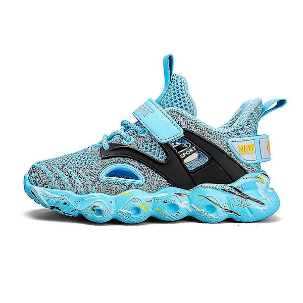 Nya Trendiga Pojkar Flickor Sneakers Andningsbara Löparskor Mode Sportskor 3c907 Blue 34