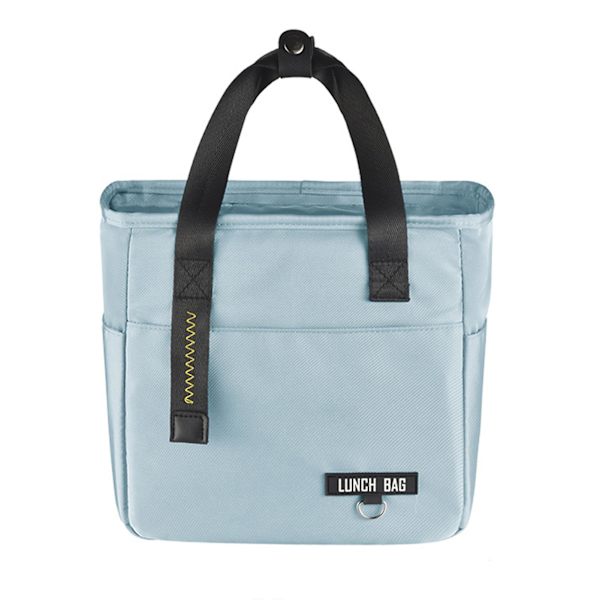 Lunchväska med handtag, återanvändbar läcksäker lunchväska med flera fickor för utomhuspicknick, vandring och camping Blue