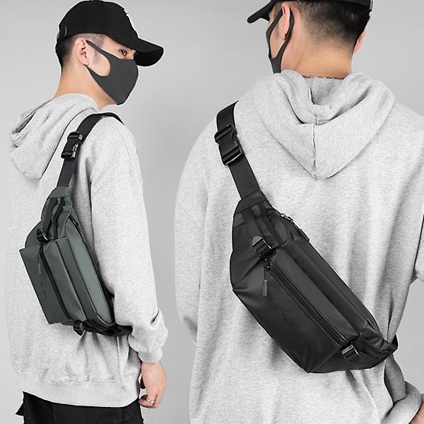 Magemaske for menn og kvinner - Crossbody midjeveske med justerbart belte og flere lommer black