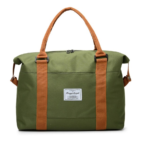 Canvas skulderveske for kvinner, tørr- og våtseparasjon, tote bag for kontorarbeid og skolebruk Green