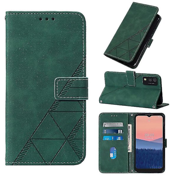 Fodral för Tcl 30t Snodd Crossbody Halsrem Telefonfodral Plånbok Magnetiskt Läderfodral green