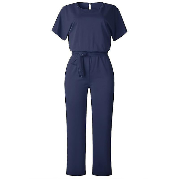 Dame Jumpsuit Casual Bred Ben Dame Aftenfest Lang Playsuit Navy Blue L