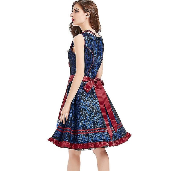 Perinteinen baijerilainen Oktoberfest Dirndl -mekko esiliinalla, saksalainen oluttyttöasu XL