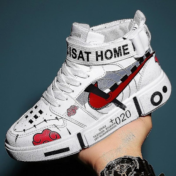 Barnskor Naruto Andningsbara Sport Löparskor Anime Sneakers 5678 White 37