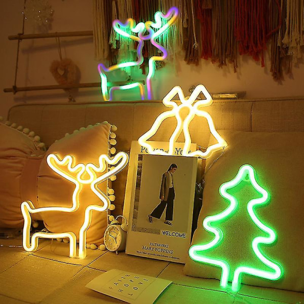 LED Neonvalo Seinätaidekyltti Makuuhuoneen Sisustus Sateenkaari Riippuva Yölamppu Kotibileet Juhlapyhien Sisustus Joululahja Cactus