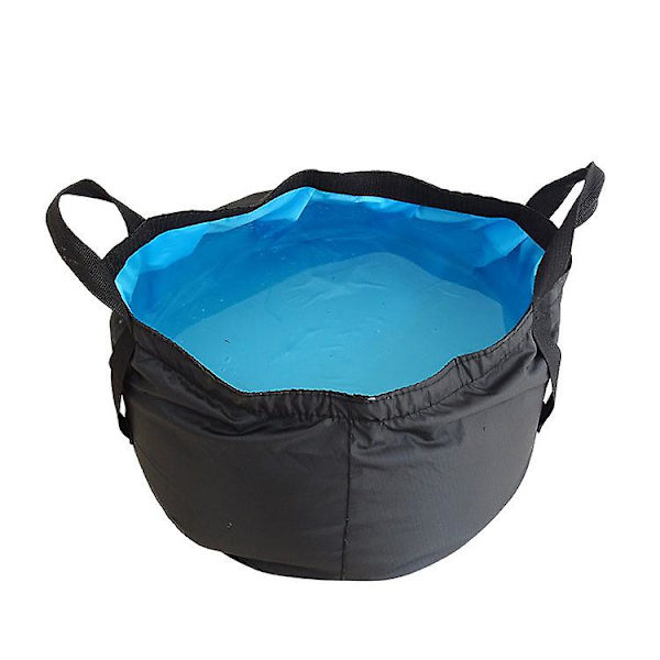 Hopfällbar Hink Utomhus Vikbar Vattenbehållare Bärbar Vattenbehållare För Resor Camping Blue