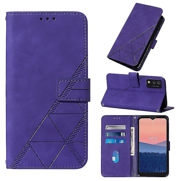 Kotelo Tcl 30t:lle Nauha Ristiin Kehon Kaulanauha Puhelinkotelo Lompakko Magneettinen Nahkakansi purple