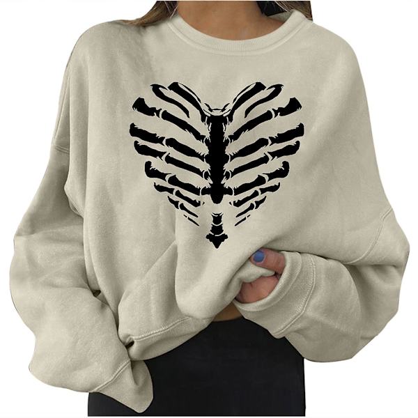 Flicka Långärmad Sweatshirt Ingen Blekningsrisk Och Icke-klibbig Topp För Kvinnor Formell Vardaglig Fest Bal White S