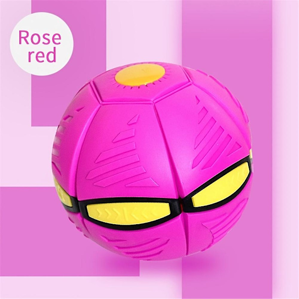 Flygande TeFat Boll Leksak Portabel Dekompressions Magisk Ufo Boll Leksak, Utomhus Deformerade Boll Leksaker Gåvor Till Barn Husdjur Pink