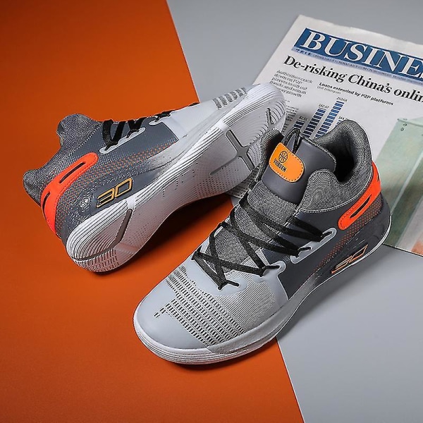 Basketballsko for menn, pustende, sklisikre sportssko F11 Gray 45