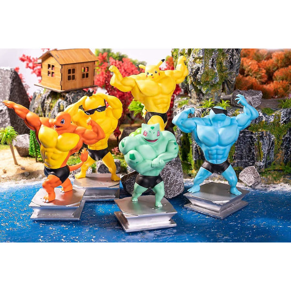 Anime Gk Pikachu Bulbasaur -patsas Figuriini Kehonrakennus Sarja Kokoelma Bulbasaur