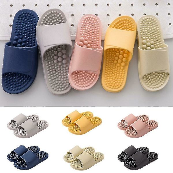 Fotmassage Tofflor Spänningslindring Mjuka Halkfria Akupunkturmassage Säkerhetsreflexologi Fot Pink 38-39