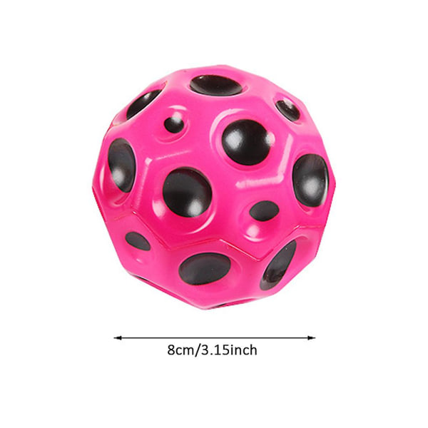 Rymdbollar Hög studsande boll, Pop studsande Rymdboll Sportträning Gummistudsboll Sensorisk leksak för husdjur och barn Rose red