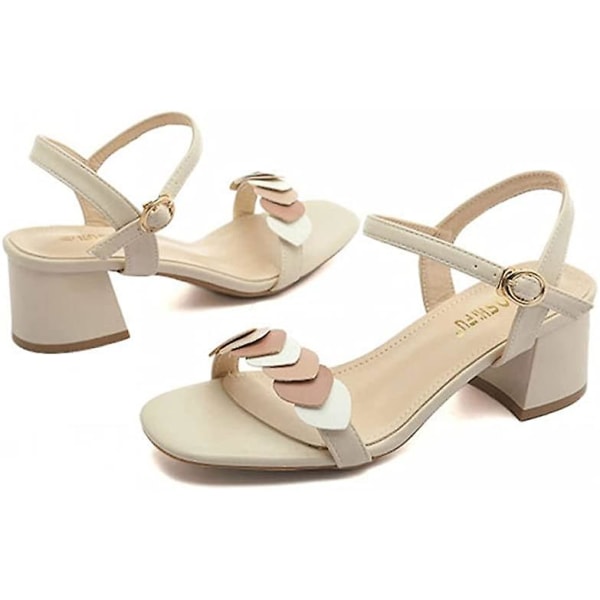 Sandaler for kvinner - lette sandaler med åpen tå Beige 36