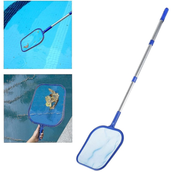 Pool Skimmer Net Med Stång, Pool Net Fint Nät Teleskopisk Stång Lövskimmer Nät För Simbassäng Badtunna Spa Damm Rengöring